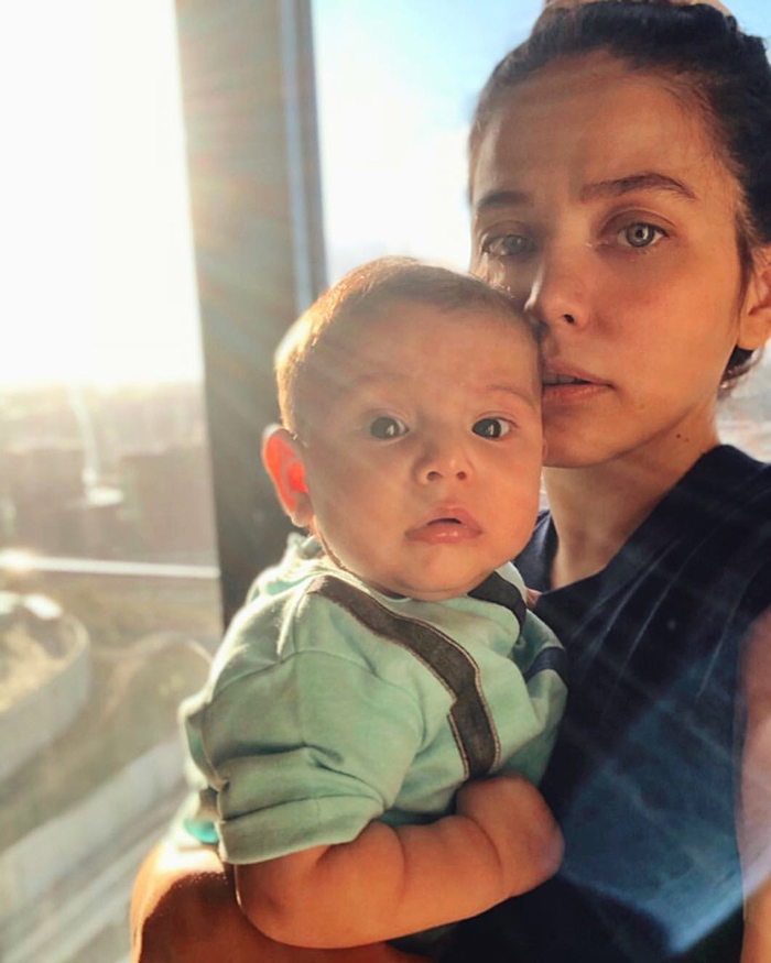 Burçin Abdullah with her child