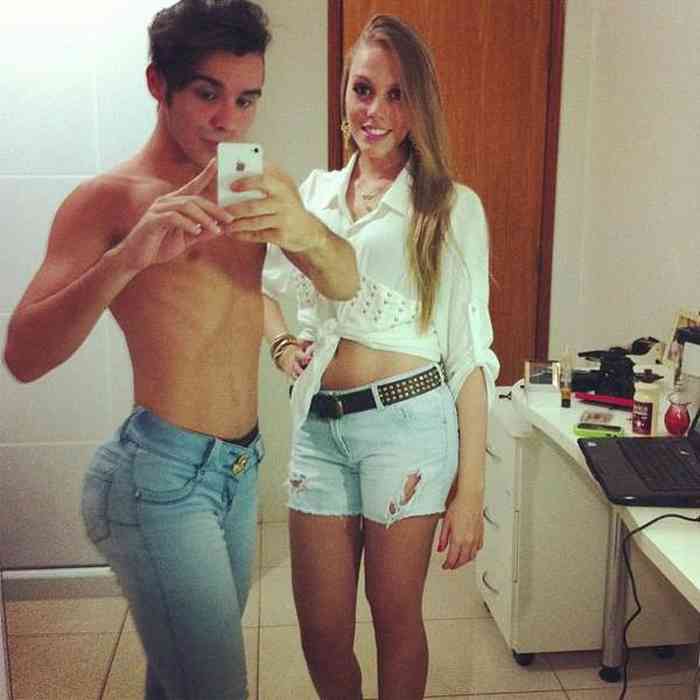Rafael Uccman with his girlfriend