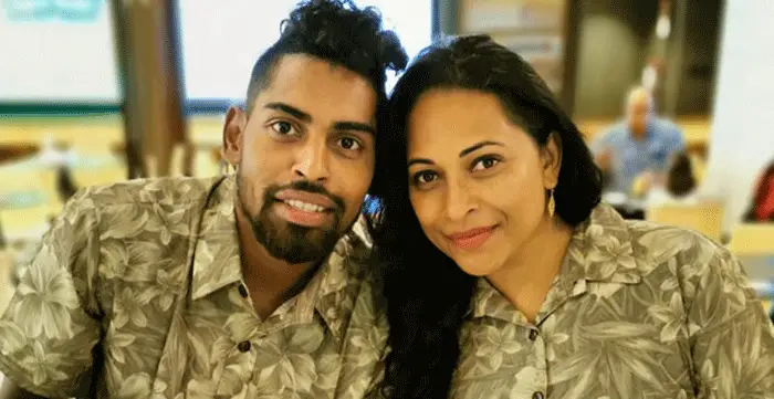 Roy Krishna with his wife