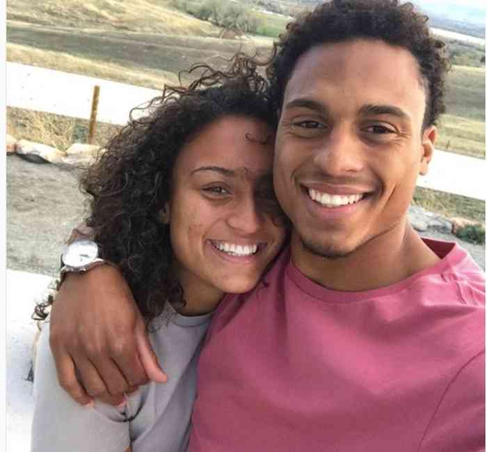Isaiah Oliver with his girlfriend