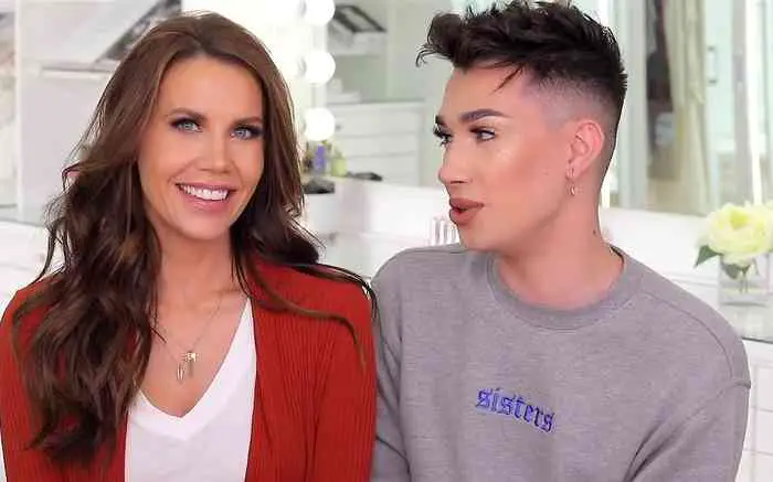 James Charles with his girlfriend