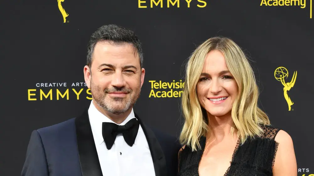 Jimmy Kimmel with his wife