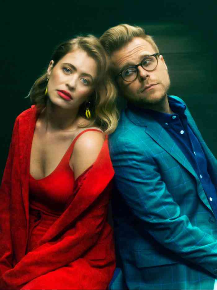 Adam Conover with his girlfriend