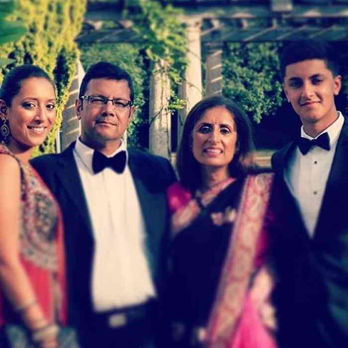 Akshay Ruparelia with his family