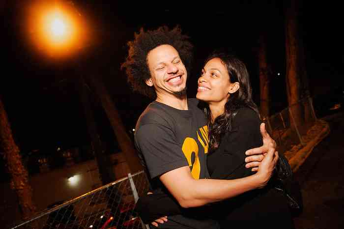 Eric Andre with his girlfriend