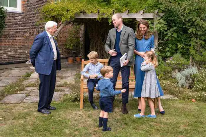 Princess Charlotte of Cambridge with her family