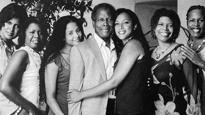 Sidney Poitier with family