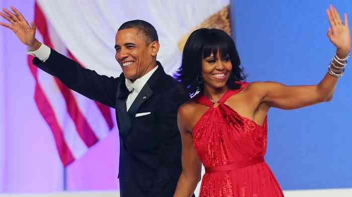 Michelle Obama with Barack Obama